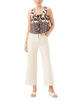 Fifteen Twenty Fifteen Twenty Emery Tie Front Sleeveless Top