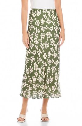 FIFTEEN TWENTY FIFTEEN TWENTY Eva Bias Cut Midi Skirt