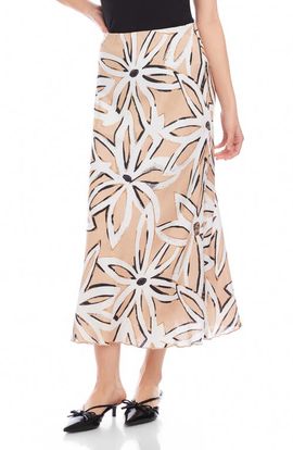 FIFTEEN TWENTY FIFTEEN TWENTY Eva Print Bias Cut Ankle Skirt