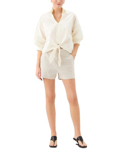 Fifteen Twenty Fifteen Twenty Jena Lantern Sleeve Tie Front Top