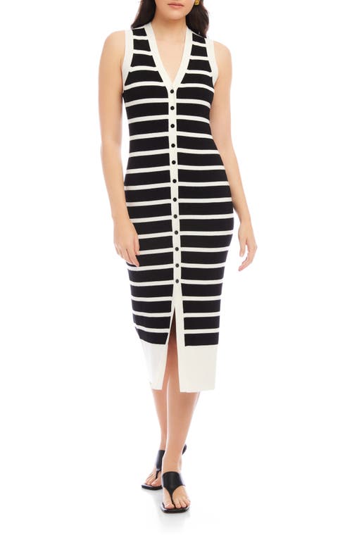 FIFTEEN TWENTY FIFTEEN TWENTY Jenna Stripe Sleeveless Sweater Dress