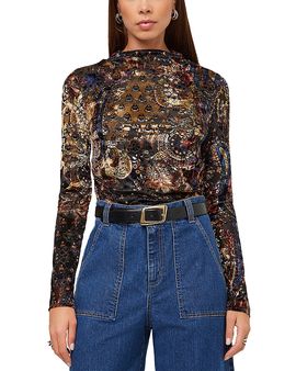 Fifteen Twenty Fifteen Twenty Khami Velvet Burnout Top