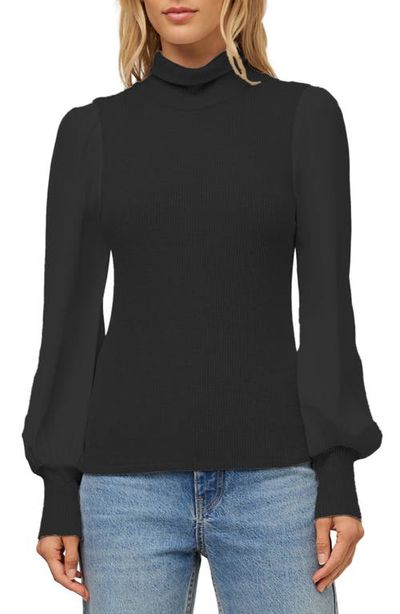 FIFTEEN TWENTY FIFTEEN TWENTY Lisette Mixed Media Turtleneck Top