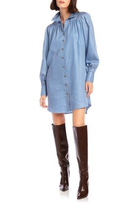 FIFTEEN TWENTY FIFTEEN TWENTY Natalia Stripe Long Sleeve Shirtdress