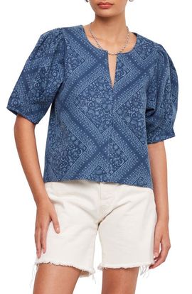FIFTEEN TWENTY FIFTEEN TWENTY Print Puff Shoulder Top 