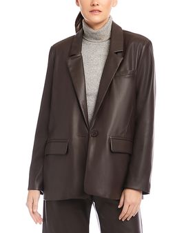 Fifteen Twenty Fifteen Twenty Regan Faux Leather Blazer
