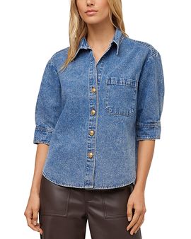 Fifteen Twenty Fifteen Twenty Suri Button Up Puff Sleeve Top