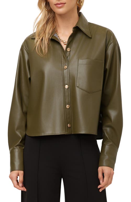 FIFTEEN TWENTY FIFTEEN TWENTY Victoria Faux Leather Button-Up Shirt
