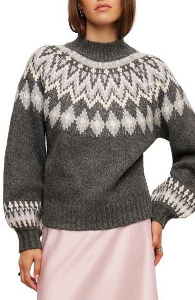 FIFTEEN TWENTY FIFTEEN TWENTY Zarah Jacquard Mock Neck Sweater