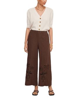 Fifteen Twenty Fifteen Twenty Zora Embroidered Ankle Pants
