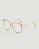 Fifth and Ninth Fifth & Ninth Sahara Square Blue Light Glasses in Tan, Women's at Urban Outfitters - 3