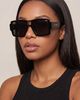 Fifth and Ninth Fifth and Ninth Fifth & Ninth Jaelyn Square Polarized Sunglasses in Black/Black, Women's at Urban Outfitters - 1