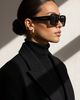 Fifth and Ninth Fifth and Ninth Fifth & Ninth Jaelyn Square Polarized Sunglasses in Black/Black, Women's at Urban Outfitters - 5