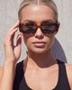 Fifth and Ninth Fifth and Ninth Fifth & Ninth Monaco Rectangle Polarized Sunglasses in Torte/Black, Women's at Urban Outfitters - 4