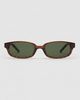 Fifth and Ninth Fifth and Ninth Fifth & Ninth Nara Rectangle Polarized Sunglasses in Transparent Brown/Green, Women's at Urban Outfitters - 2