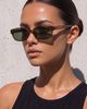 Fifth and Ninth Fifth and Ninth Fifth & Ninth Nara Rectangle Polarized Sunglasses in Transparent Brown/Green, Women's at Urban Outfitters - 4