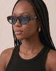 Fifth and Ninth Fifth and Ninth Fifth & Ninth Priya Rectangle Polarized Sunglasses in Torte/Blue, Women's at Urban Outfitters - 1