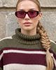 Fifth and Ninth Fifth and Ninth Fifth & Ninth Priya Rectangle Sunglasses in Black Cherry/Rose, Women's at Urban Outfitters - 2