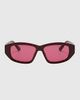 Fifth and Ninth Fifth and Ninth Fifth & Ninth Priya Rectangle Sunglasses in Black Cherry/Rose, Women's at Urban Outfitters - 4