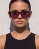 Fifth and Ninth Fifth and Ninth Fifth & Ninth Priya Rectangle Sunglasses in Black Cherry/Rose, Women's at Urban Outfitters - 5