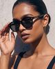 Fifth and Ninth Fifth and Ninth Fifth & Ninth Roman Round Polarized Sunglasses in Black/Black at Urban Outfitters - 1