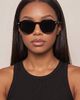 Fifth and Ninth Fifth and Ninth Fifth & Ninth Roman Round Polarized Sunglasses in Black/Black at Urban Outfitters - 3