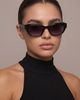 Fifth and Ninth Fifth and Ninth Fifth & Ninth Thalia Rectangle Polarized Sunglasses in Black/Purple, Women's at Urban Outfitters - 1