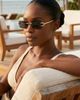 Fifth and Ninth Fifth and Ninth Fifth & Ninth Voss Rectangle Sunglasses in Gold/Black, Women's at Urban Outfitters - 3