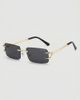 Fifth and Ninth Fifth and Ninth Fifth & Ninth Voss Rectangle Sunglasses in Gold/Black, Women's at Urban Outfitters - 4