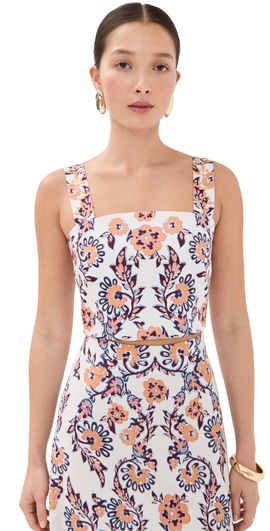 Figue Figue Laura Top Ibiza Floral Biscotti Beige