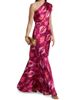 Figue Women's Ezer Abstract Silk One-Shoulder Maxi Dress - 2