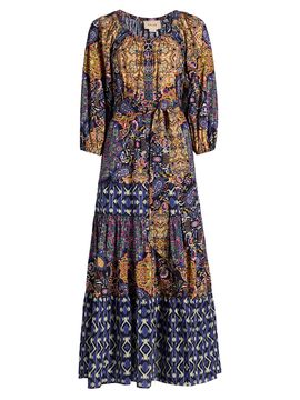 Figue Women's Johanna Multi-Print Cotton Maxi Dress