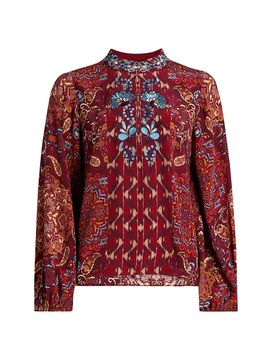 Figue Women's Kit Embroidered Floral Top