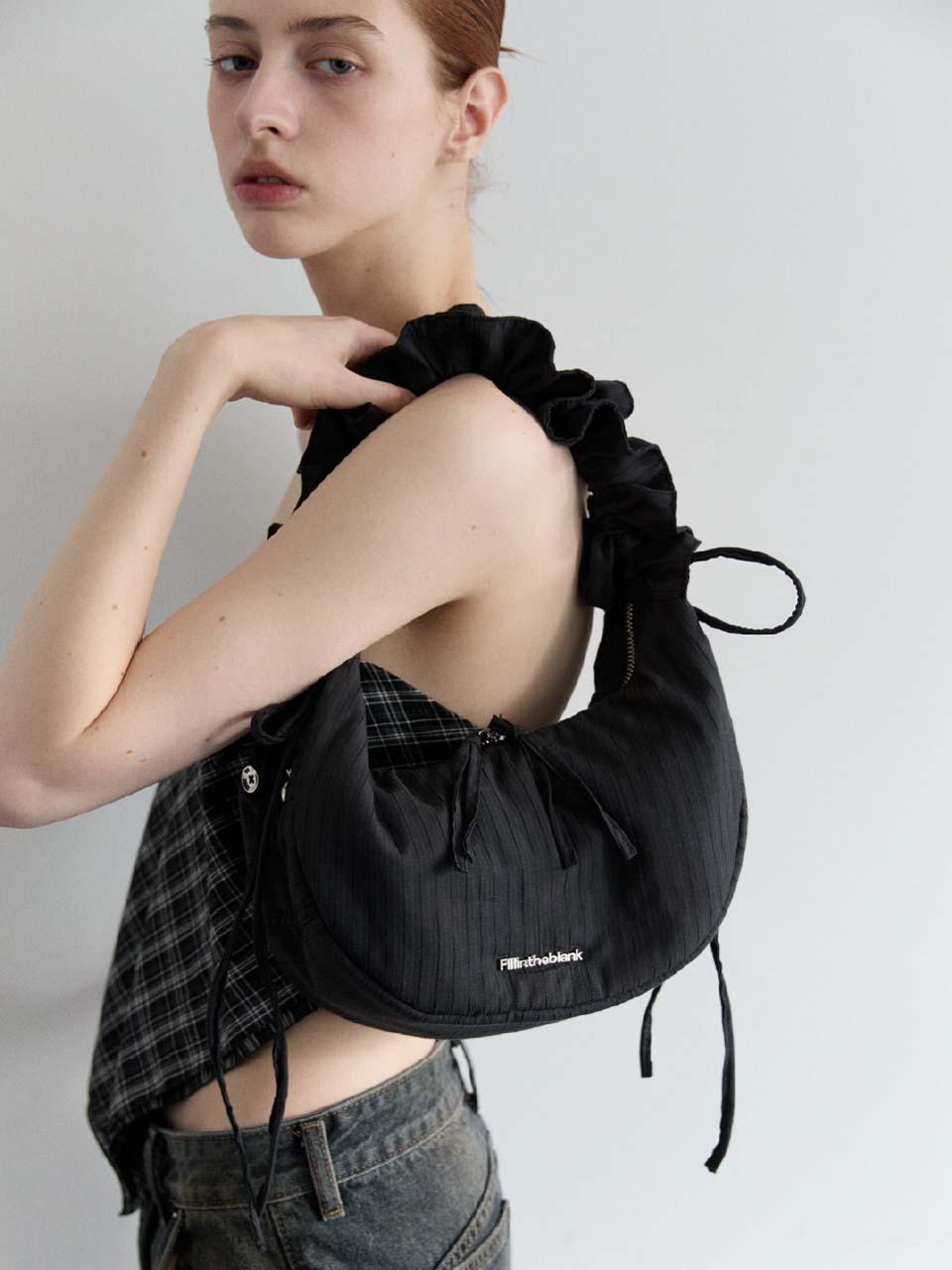 FILLINTHEBLANK Shirt 2-way Shoulder Bag (black)