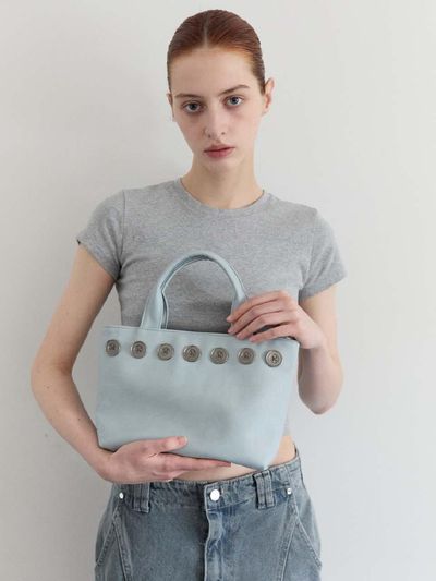 FILLINTHEBLANK Sunday Button Wide Water Tote Bag