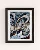 Fine Art by Clau Robles Fine Art by Clau Robles Gil Center Panel Oyster Triptych Art Print in Black Wood Frame at Urban Outfitters - 2