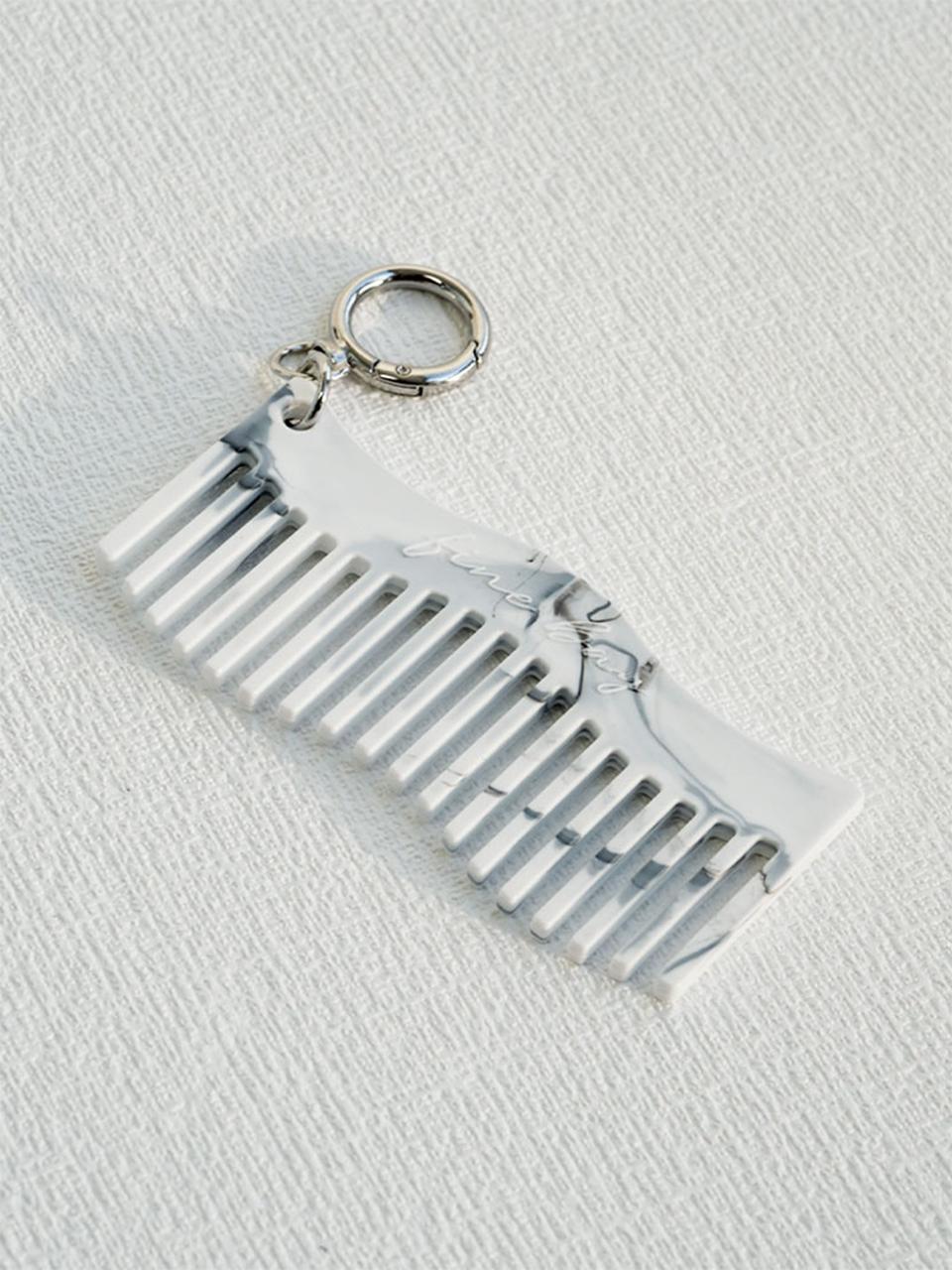 Fine Bay Recycled Wave Mini Comb Keyring [Gray]