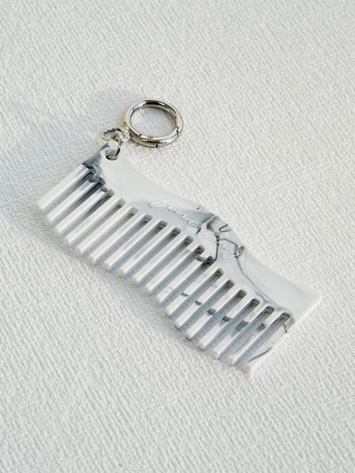 Fine Bay Recycled Wave Mini Comb Keyring [Gray]