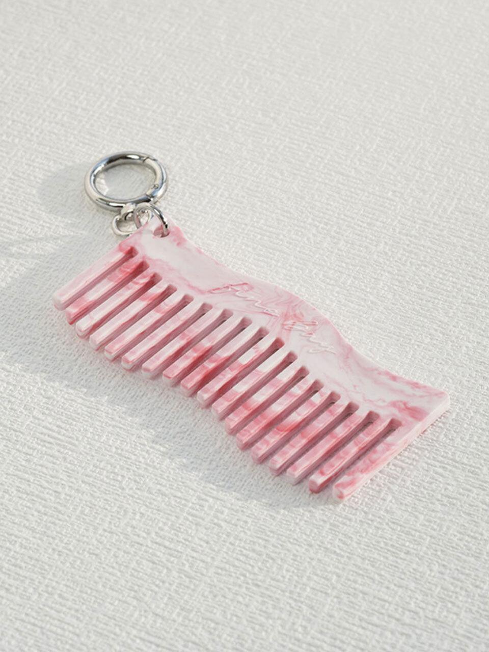 Fine Bay Recycled Wave Mini Comb Keyring [Pink]