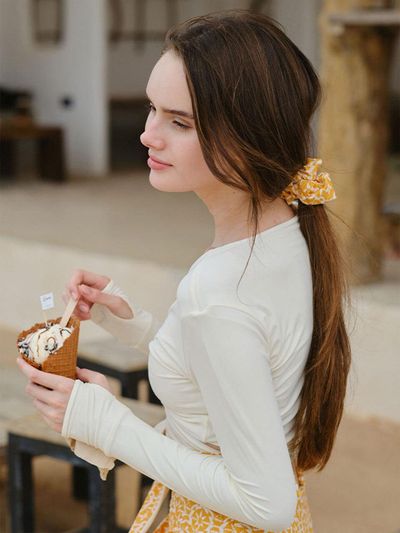 Fine Bay Swim Geo Hair Scrunchie [Yellow]