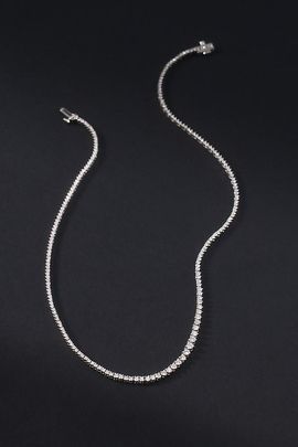 Fine Diamonds by Anthropologie By Anthropologie Fine Graduated Diamond Tennis Necklace