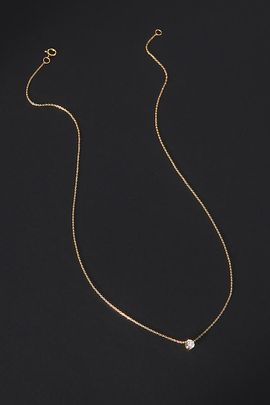 Fine Diamonds by Anthropologie By Anthropologie Fine Single Floating Diamond Necklace