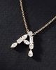 Fine Diamonds by Anthropologie By Anthropologie Fine Yellow Gold Diamond Monogram Necklace - 1