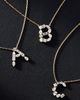 Fine Diamonds by Anthropologie By Anthropologie Fine Yellow Gold Diamond Monogram Necklace - 2