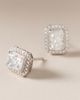Fine Diamonds by Anthropologie Emerald-Cut Halo Lab Diamond Stud Earrings - 1