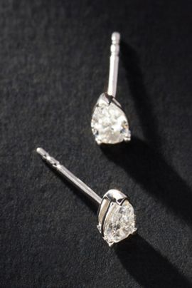Fine Diamonds by Anthropologie Pear-Cut 0.5ct Diamond Earrings