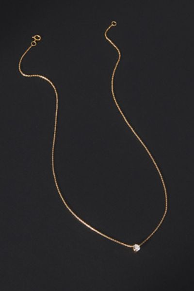 Fine Diamonds by Anthropologie Single Floating Diamond Necklace