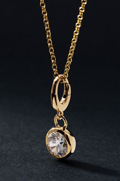 Fine Diamonds by Anthropologie Solid Gold Round Diamond Drop Charm