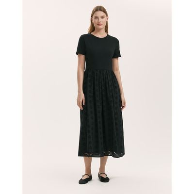 Finery London Finery London Brea Embroidered Cotton Midi Dress