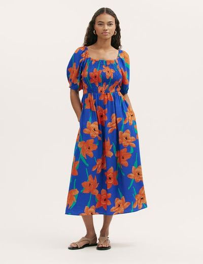 Finery London Finery London Enzo Short Sleeve Floral Midi Dress